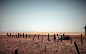 Gildford farm fence and car